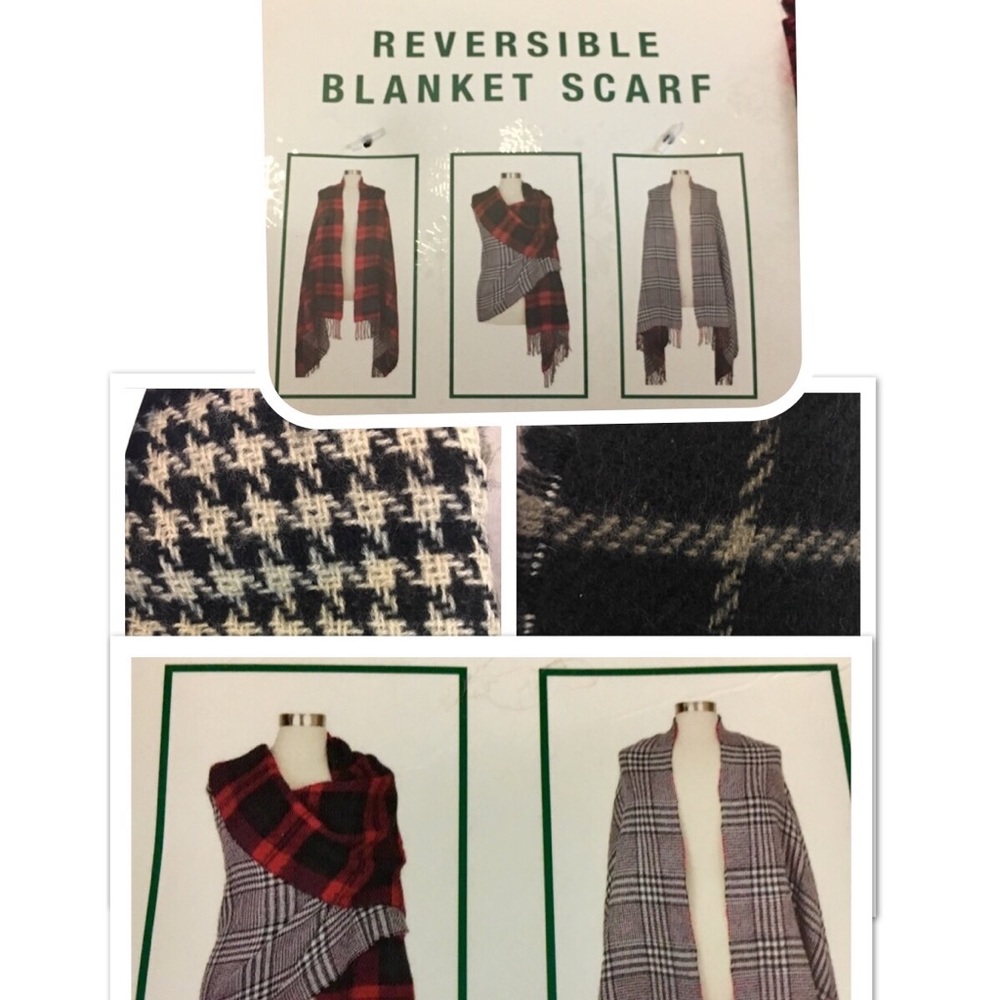 Reversible Blanket Scarf / Shawl